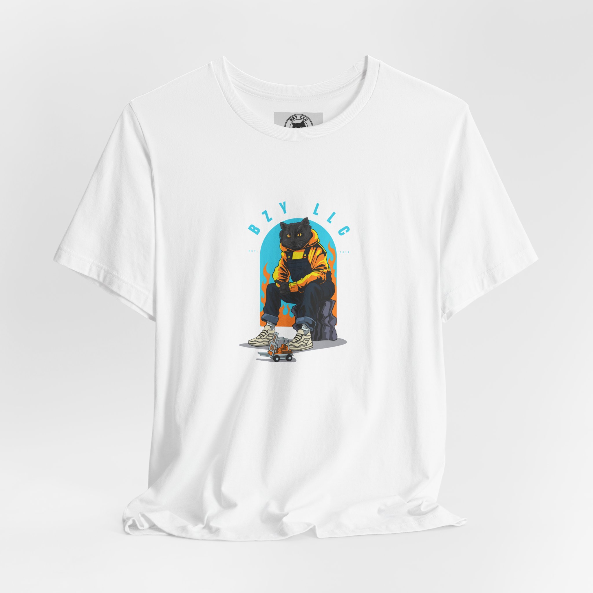 Jimmy the Cat Tee | Chill Vibes Retro Arch Graphic - Image 4
