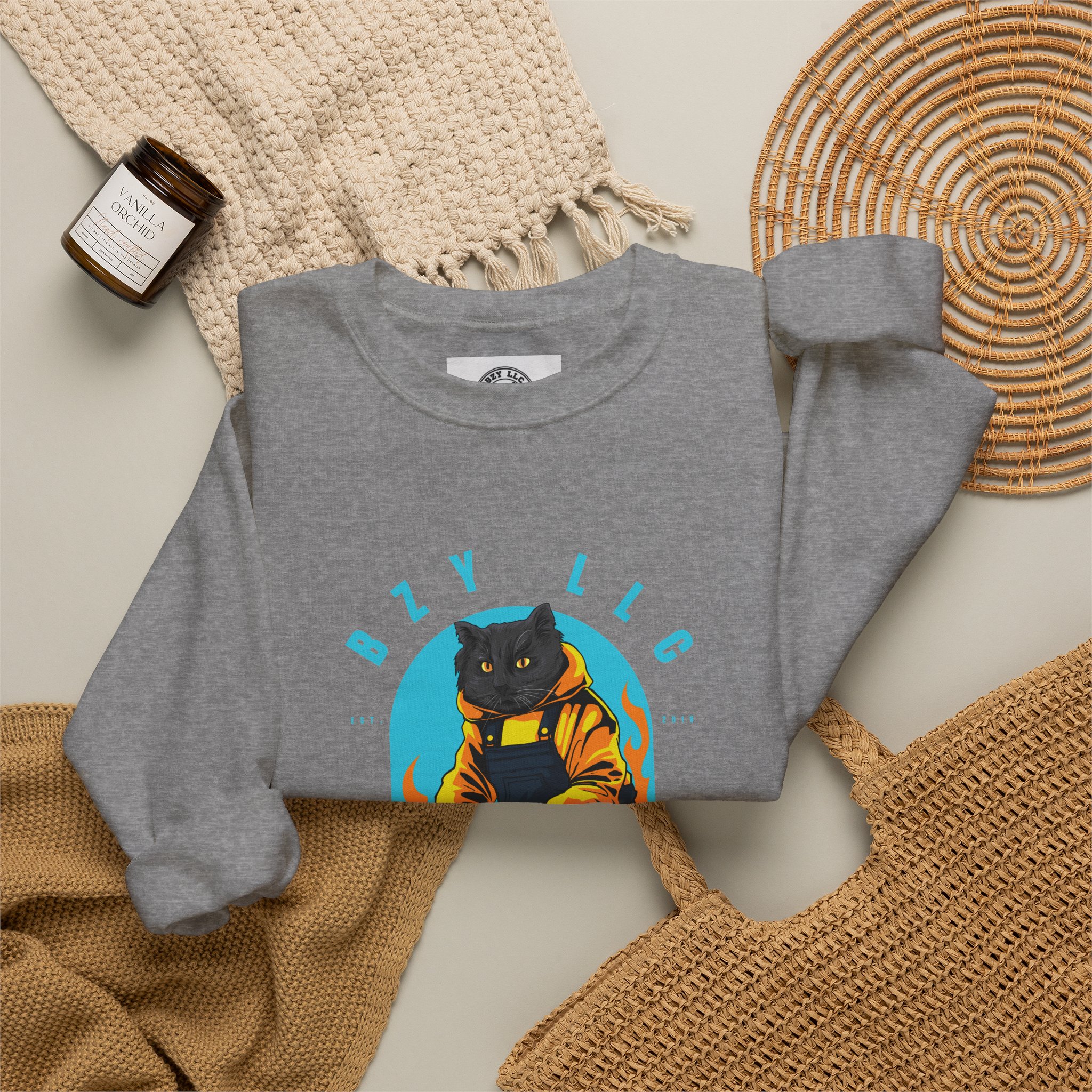 Jimmy the Cat Crewneck Sweatshirt - Image 8