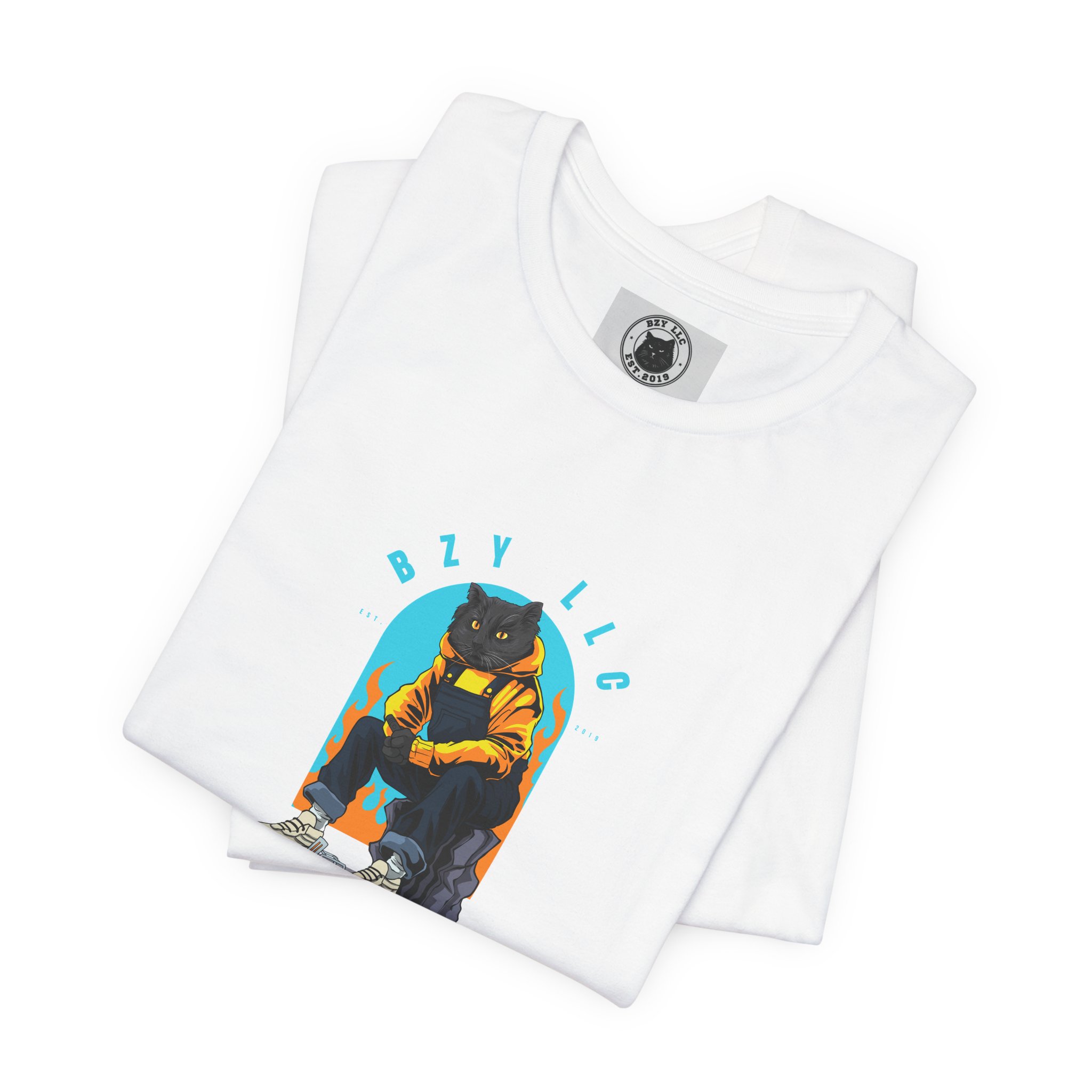 Jimmy the Cat Tee | Chill Vibes Retro Arch Graphic - Image 3