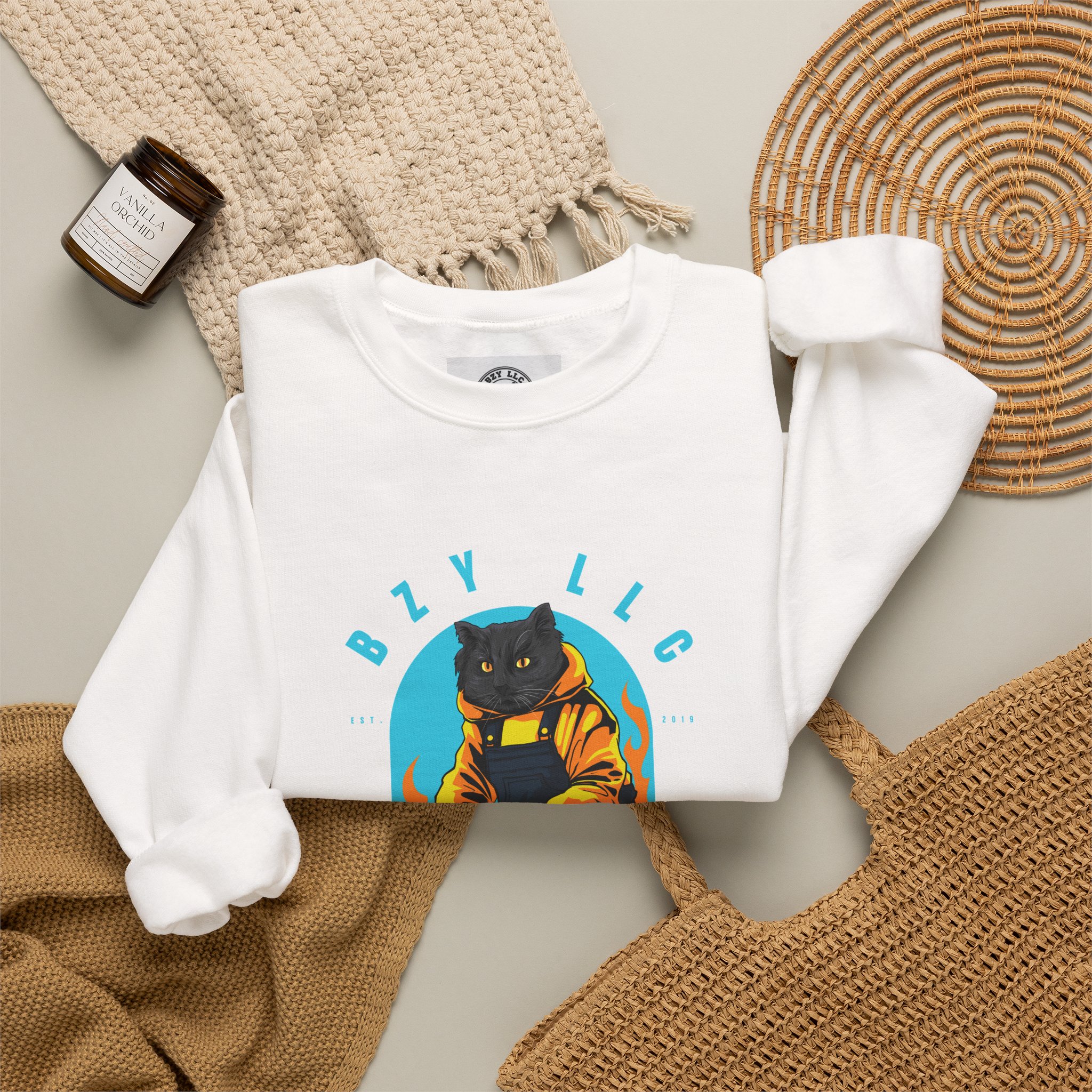Jimmy the Cat Crewneck Sweatshirt - Image 4